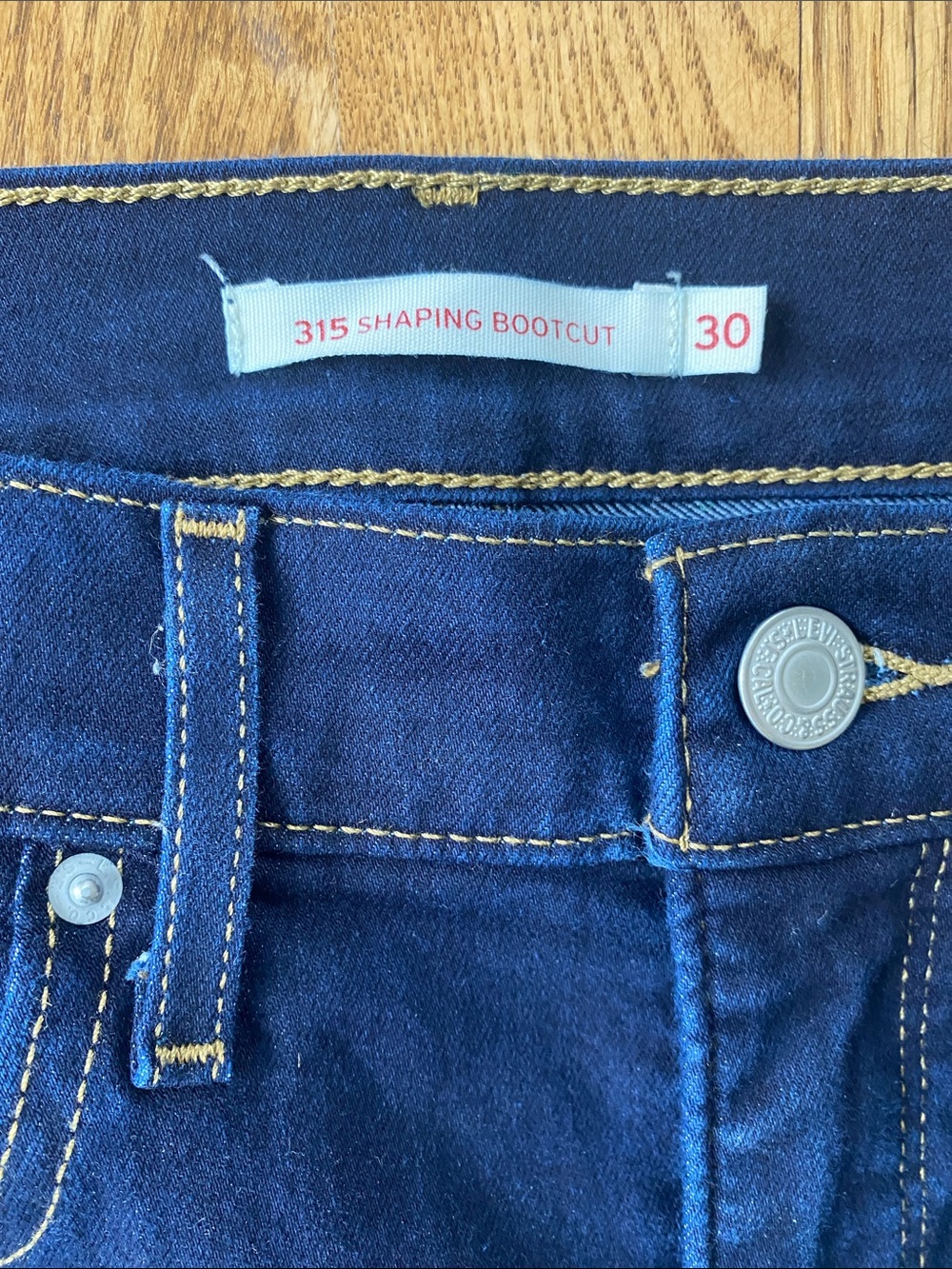 Levi’s jean bundle (2) pair size 30 315 shaping boot cut dark blue high rise - Picture 8 of 14